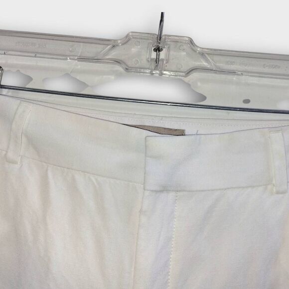 Banana‎ Republic Womens Pants Sz 14 White Linen Lined Wide Leg Dressy Classicore - Picture 11 of 13